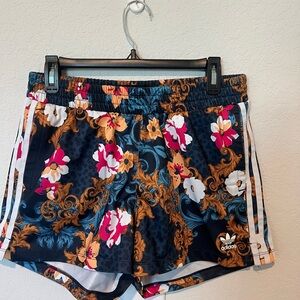 Adidas Originals X HER Studio London Women's Navy Floral Athletic Shorts